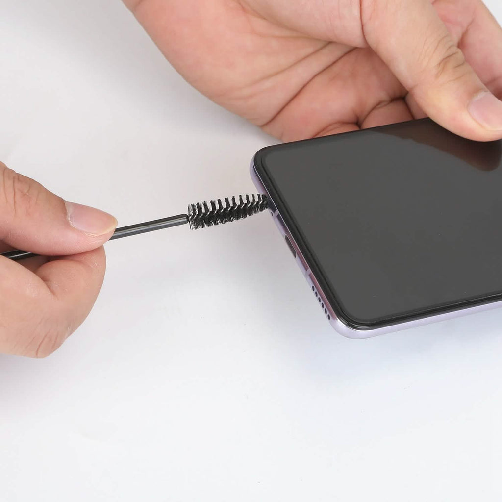 Kit de Nettoyage pour AirPods, Boîtier de Charge, Appareil Photo, Stylo de Nettoyage pour Téléphone, Brosse Anti-Peluche Longue et Courte
