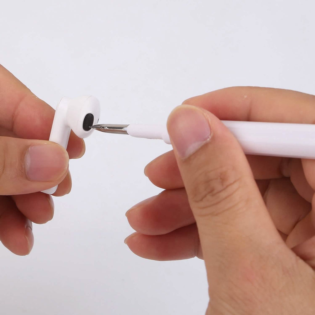 Kit de Nettoyage pour AirPods, Boîtier de Charge, Appareil Photo, Stylo de Nettoyage pour Téléphone, Brosse Anti-Peluche Longue et Courte
