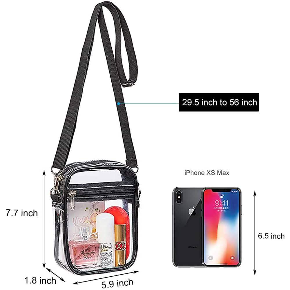 Sac bandoulière transparent