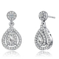Boucles d'oreilles pendantes Poire claire