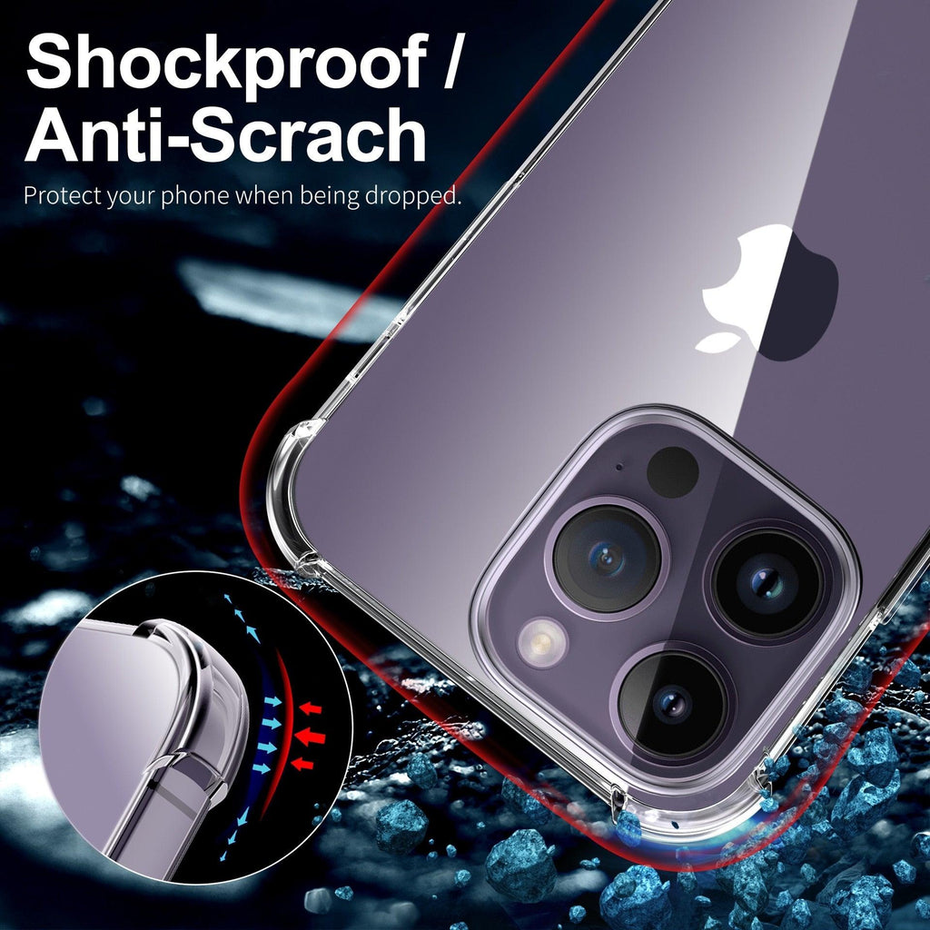 Coque de téléphone transparente antichoc pour iPhone 14 13 12 11 Pro Max X XR XS Max Coque de protection d'objectif pour iPhone 11 12 13 14 Pro Coque arrière de protection antichoc non jaunissante pour iPhone