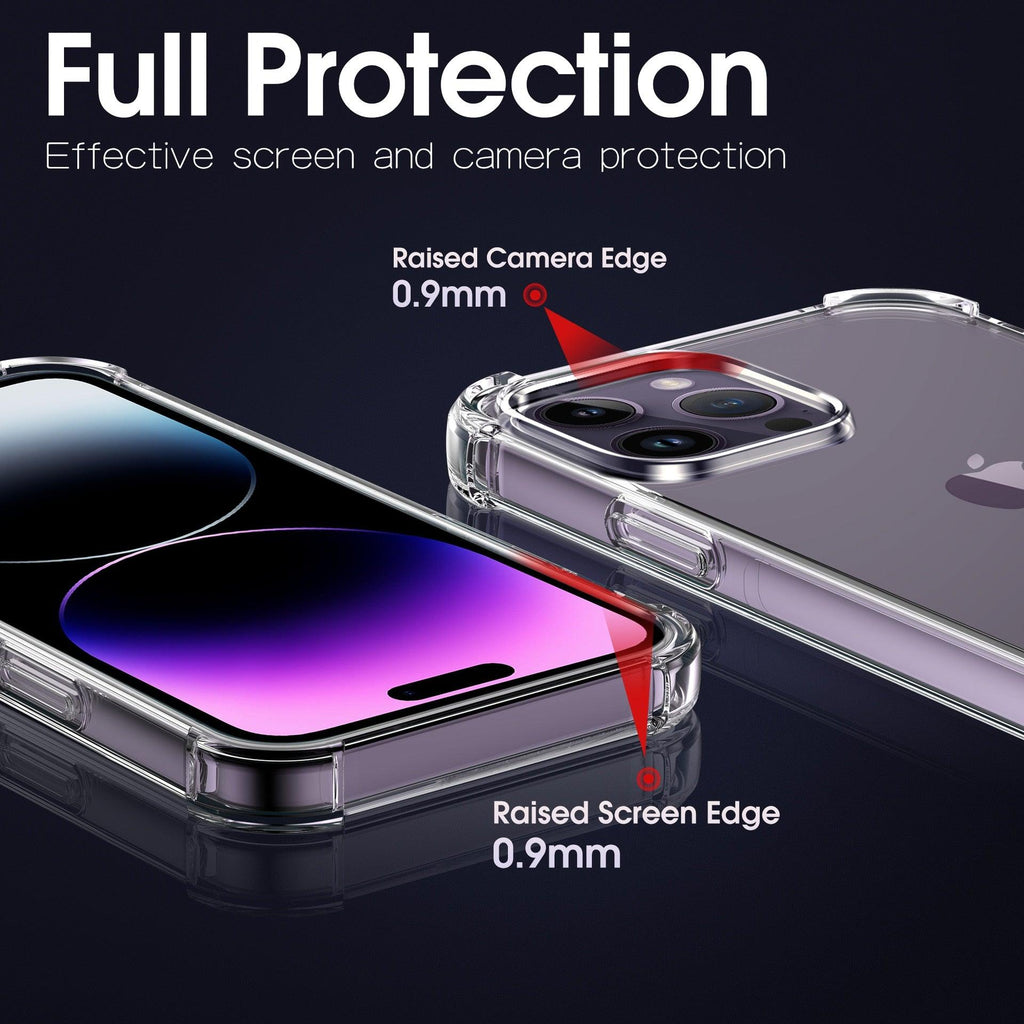 Coque de téléphone transparente antichoc pour iPhone 14 13 12 11 Pro Max X XR XS Max Coque de protection d'objectif pour iPhone 11 12 13 14 Pro Coque arrière de protection antichoc non jaunissante pour iPhone