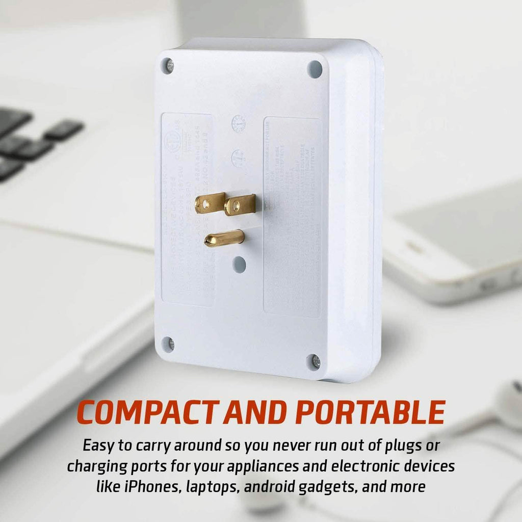 Multiprise 6 prises ClearMax avec 2 ports USB