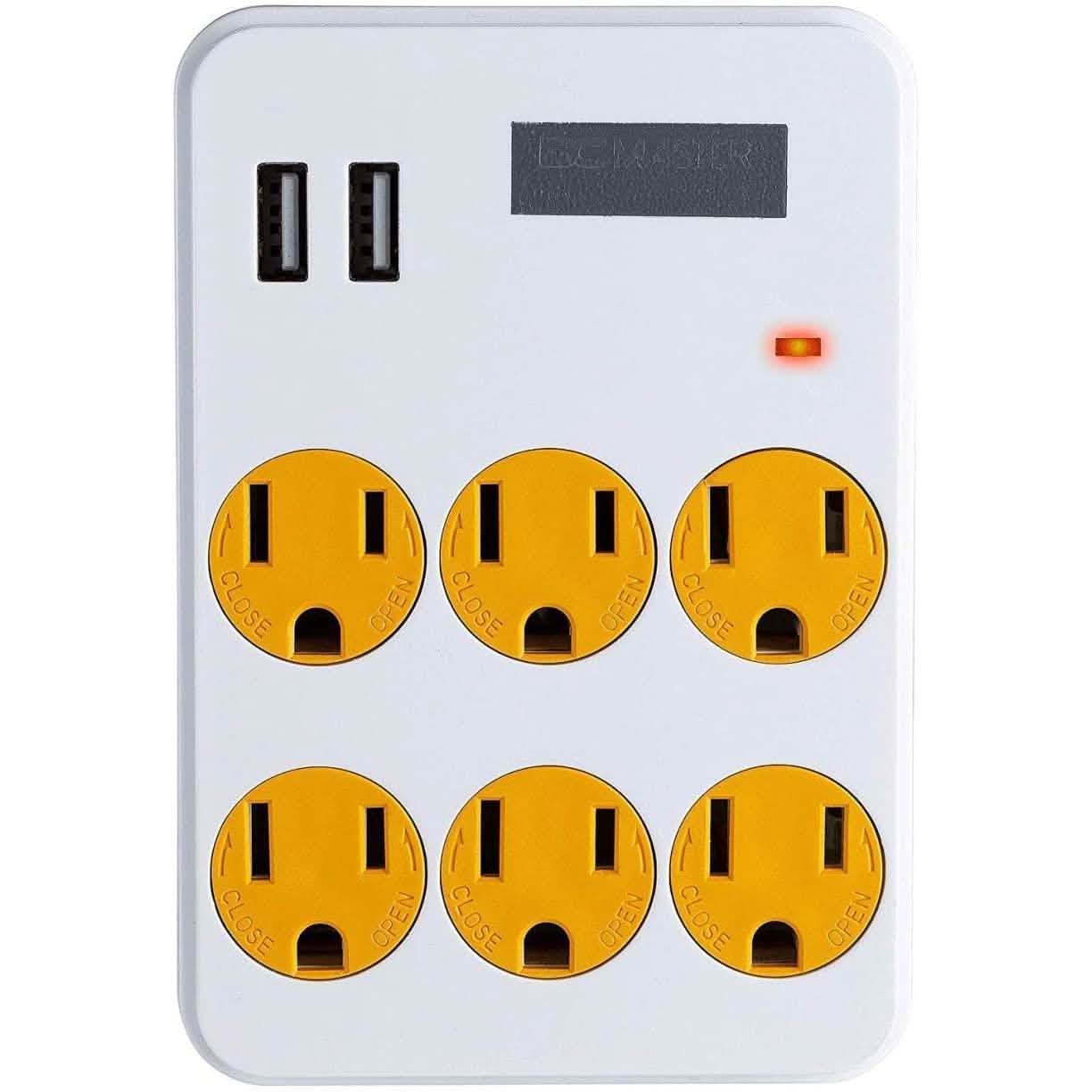 Multiprise 6 prises ClearMax avec 2 ports USB
