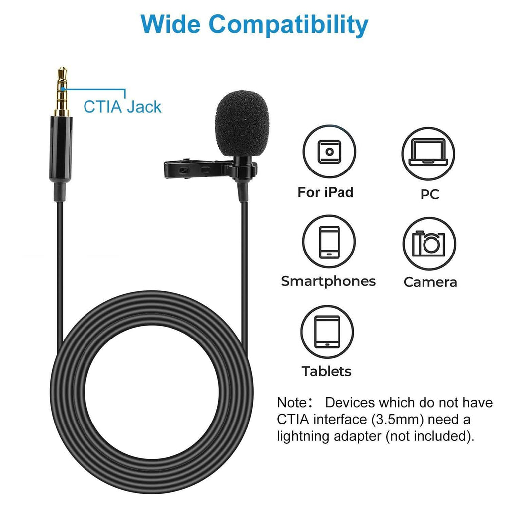 Microphone-cravate mains libres à clip