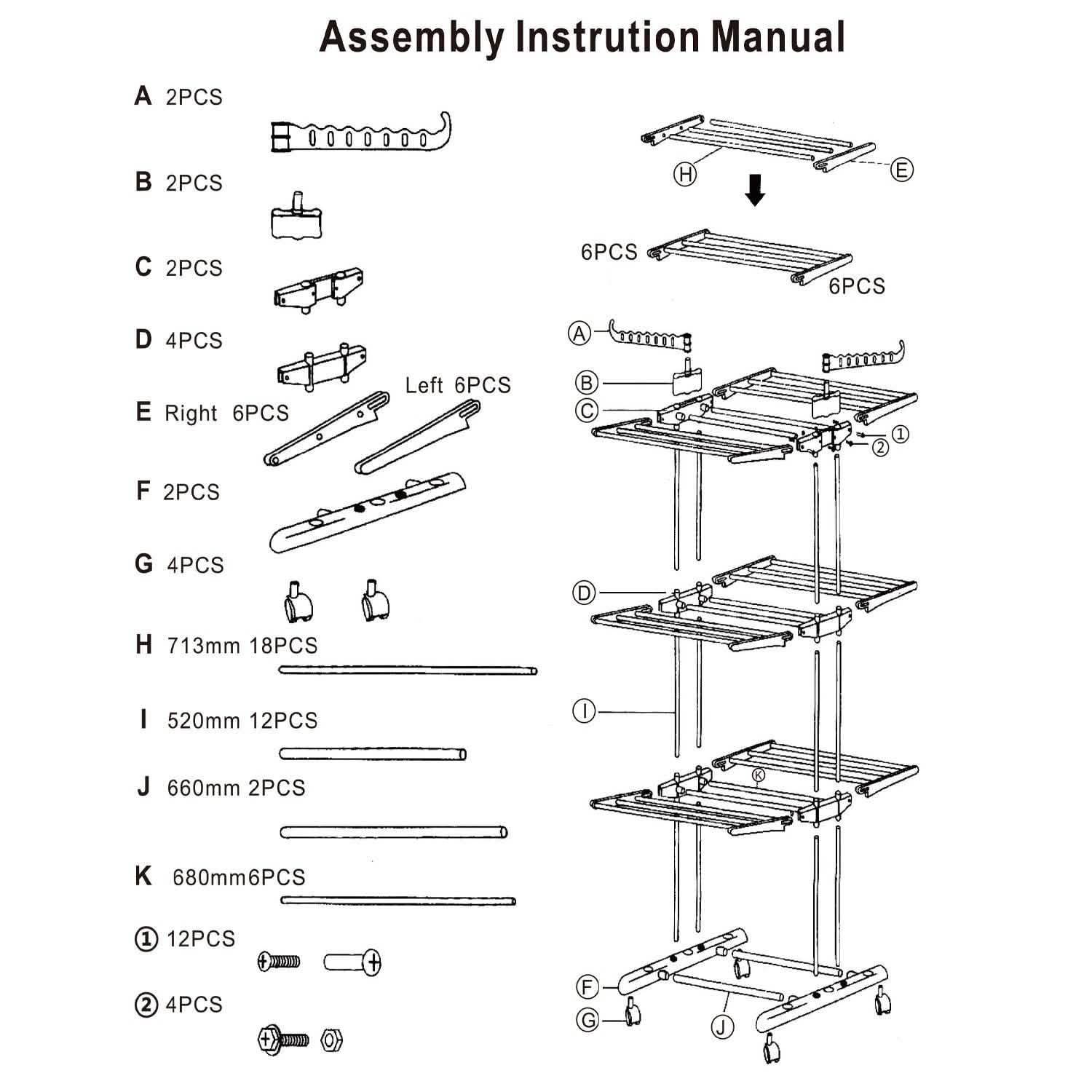 Séchoir à linge roulant pliable Support de cintre à linge sur rail