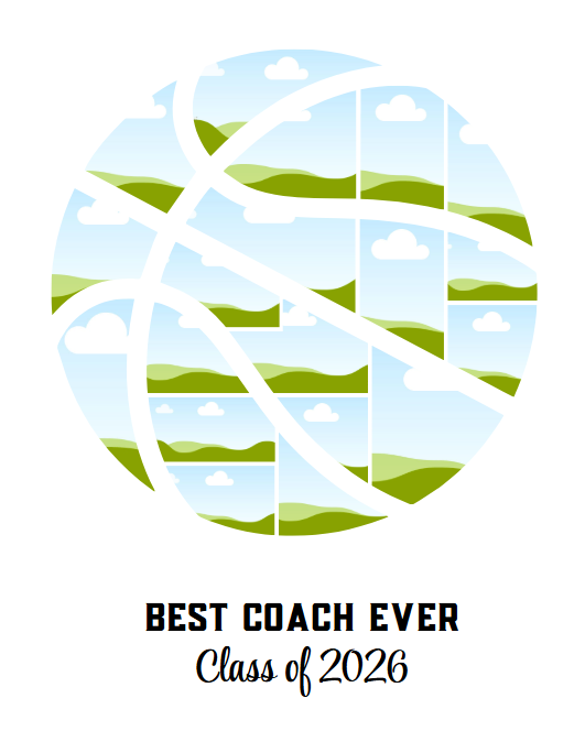 Basketball Best Coach Ever Photo Collage – Editable Canva Template