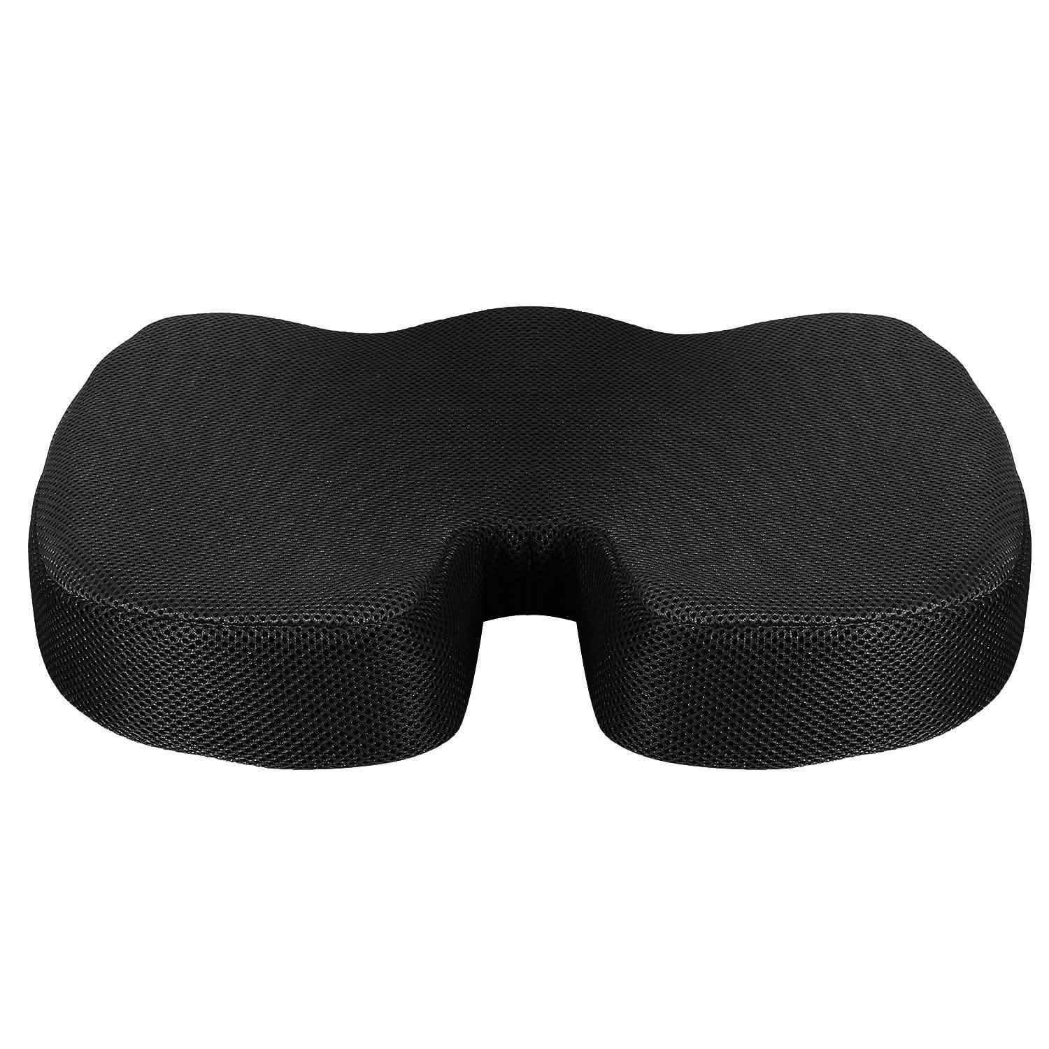 Coussin d'assise orthopédique en mousse à mémoire de forme pour coccyx