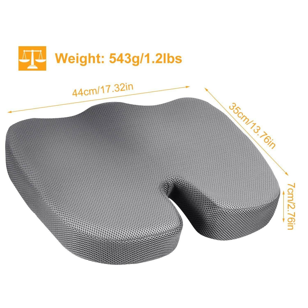 Coussin d'assise orthopédique en mousse à mémoire de forme pour coccyx