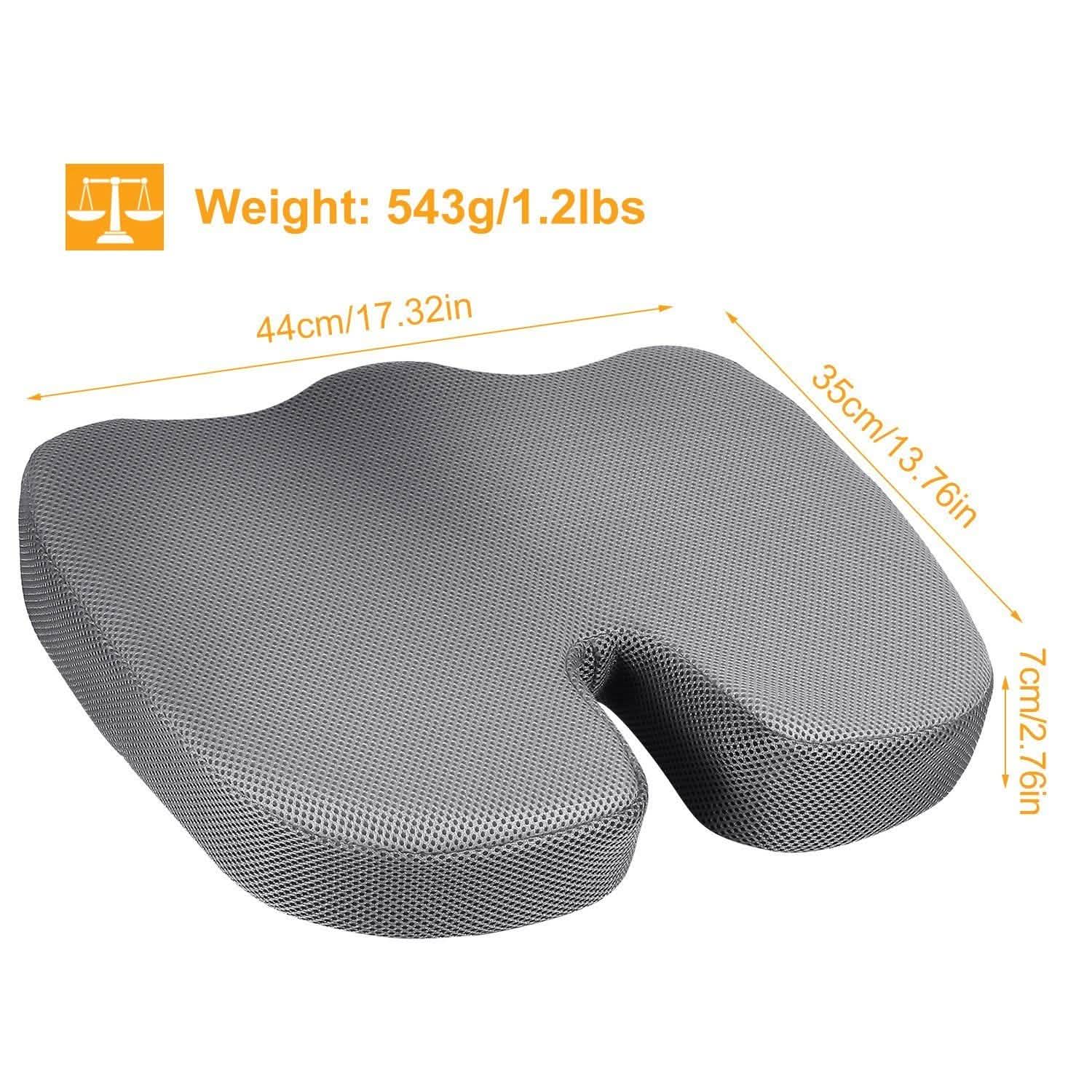 Coussin d'assise orthopédique en mousse à mémoire de forme pour coccyx