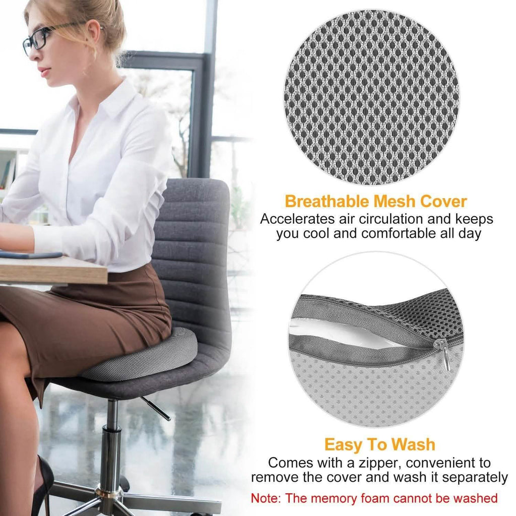 Coussin d'assise orthopédique en mousse à mémoire de forme pour coccyx