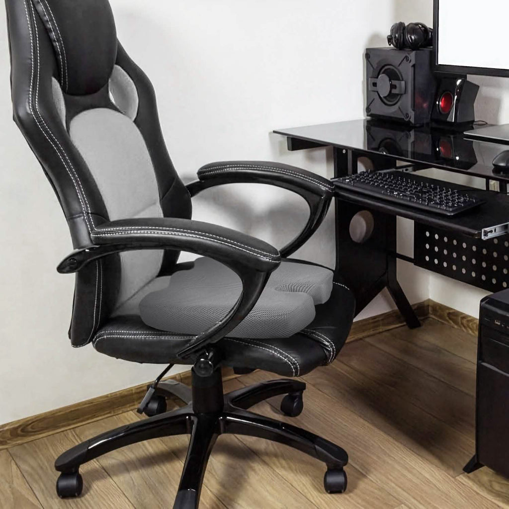 Coussin d'assise orthopédique en mousse à mémoire de forme pour coccyx