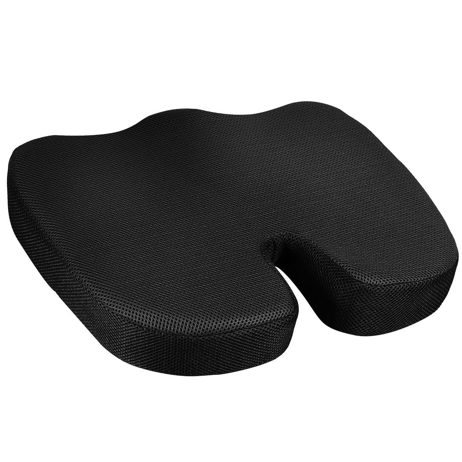 Coussin d'assise orthopédique en mousse à mémoire de forme pour coccyx