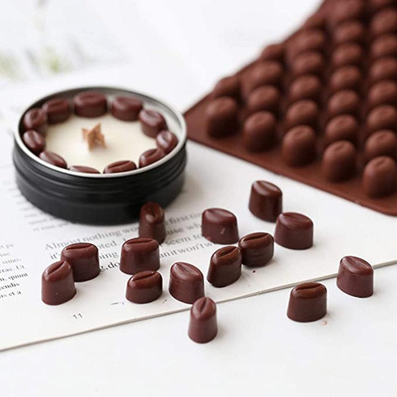 Moule à café en grains, moule à chocolat, mini bonbons, moule à glaçons, moule à pâtisserie, décoration de gâteaux, moule à gâteaux en grains de café, moule à savon, moule à fondant, pudding, gelée, chocolat