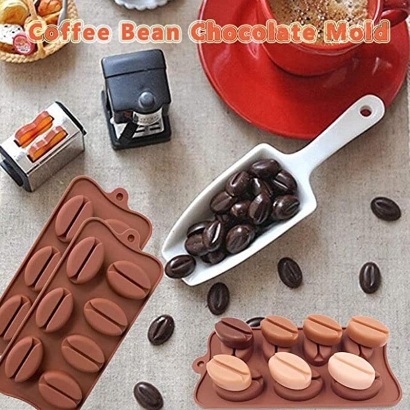 Moule à café en grains, moule à chocolat, mini bonbons, moule à glaçons, moule à pâtisserie, décoration de gâteaux, moule à gâteaux en grains de café, moule à savon, moule à fondant, pudding, gelée, chocolat