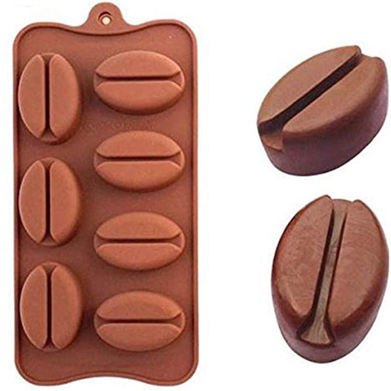 Moule à café en grains, moule à chocolat, mini bonbons, moule à glaçons, moule à pâtisserie, décoration de gâteaux, moule à gâteaux en grains de café, moule à savon, moule à fondant, pudding, gelée, chocolat