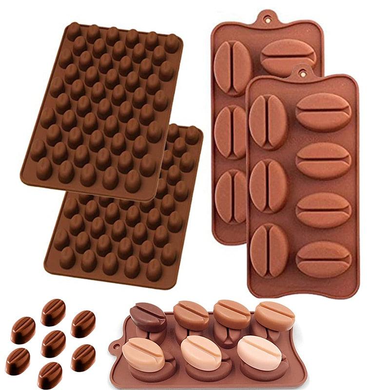 Moule à café en grains, moule à chocolat, mini bonbons, moule à glaçons, moule à pâtisserie, décoration de gâteaux, moule à gâteaux en grains de café, moule à savon, moule à fondant, pudding, gelée, chocolat