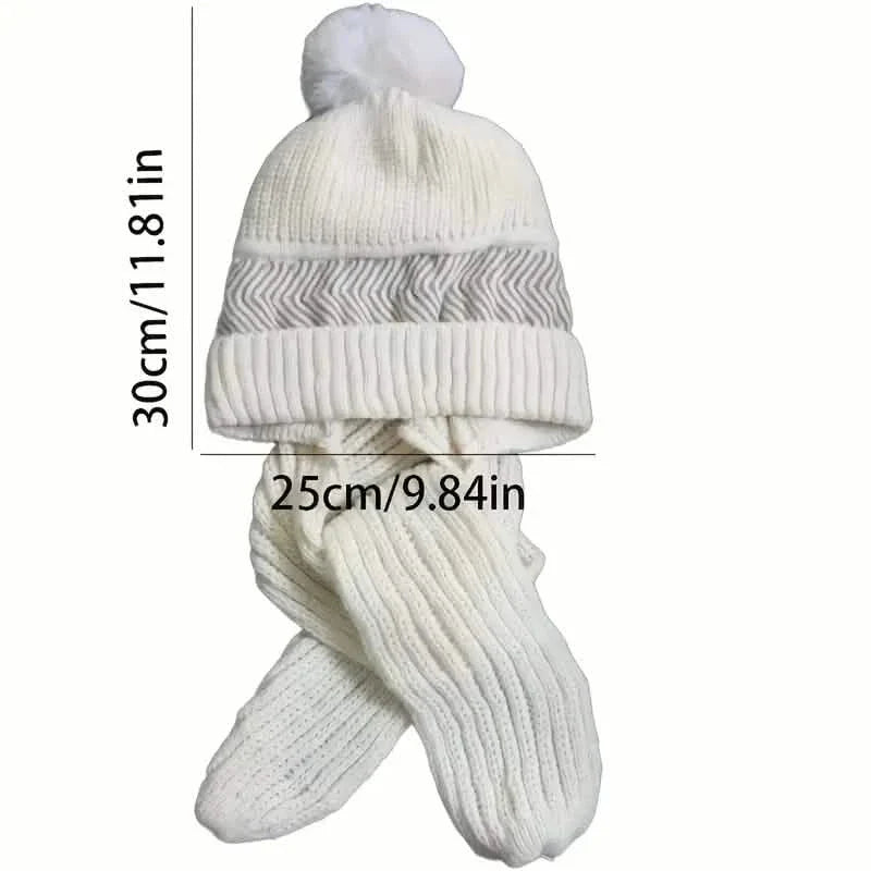 Bonnet chaud anti-froid avec pompon classique, écharpe à capuche, bonnets en tricot élastique, bonnets chauds