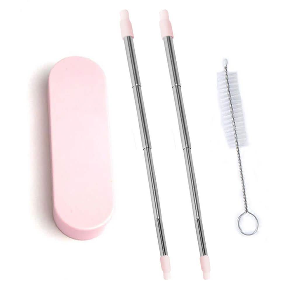 Paille télescopique réutilisable et pliable