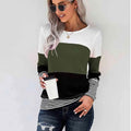 T-shirt en maille gaufrée avec empiècements rayés color block