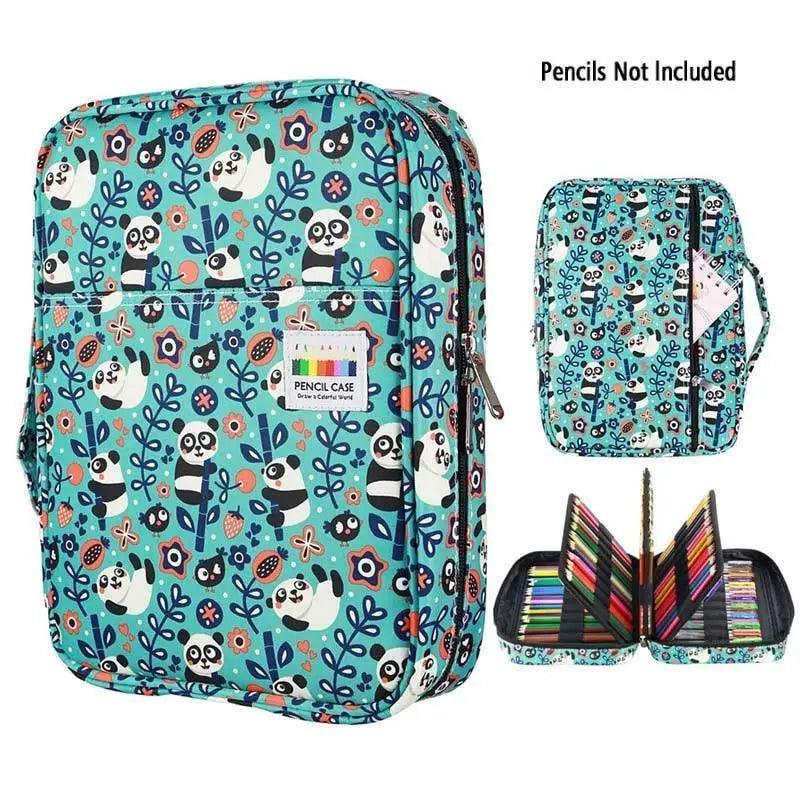 Trousse à Crayons Grande Capacité Colorée Organisateur Portable Multicouche Grande Trousse