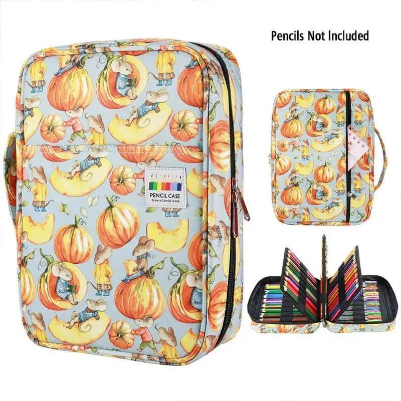 Trousse à Crayons Grande Capacité Colorée Organisateur Portable Multicouche Grande Trousse