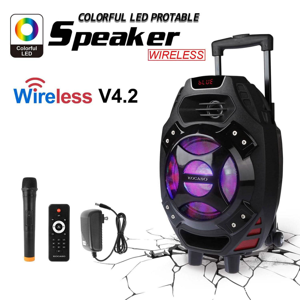 Enceinte de soirée portable sans fil à LED colorées