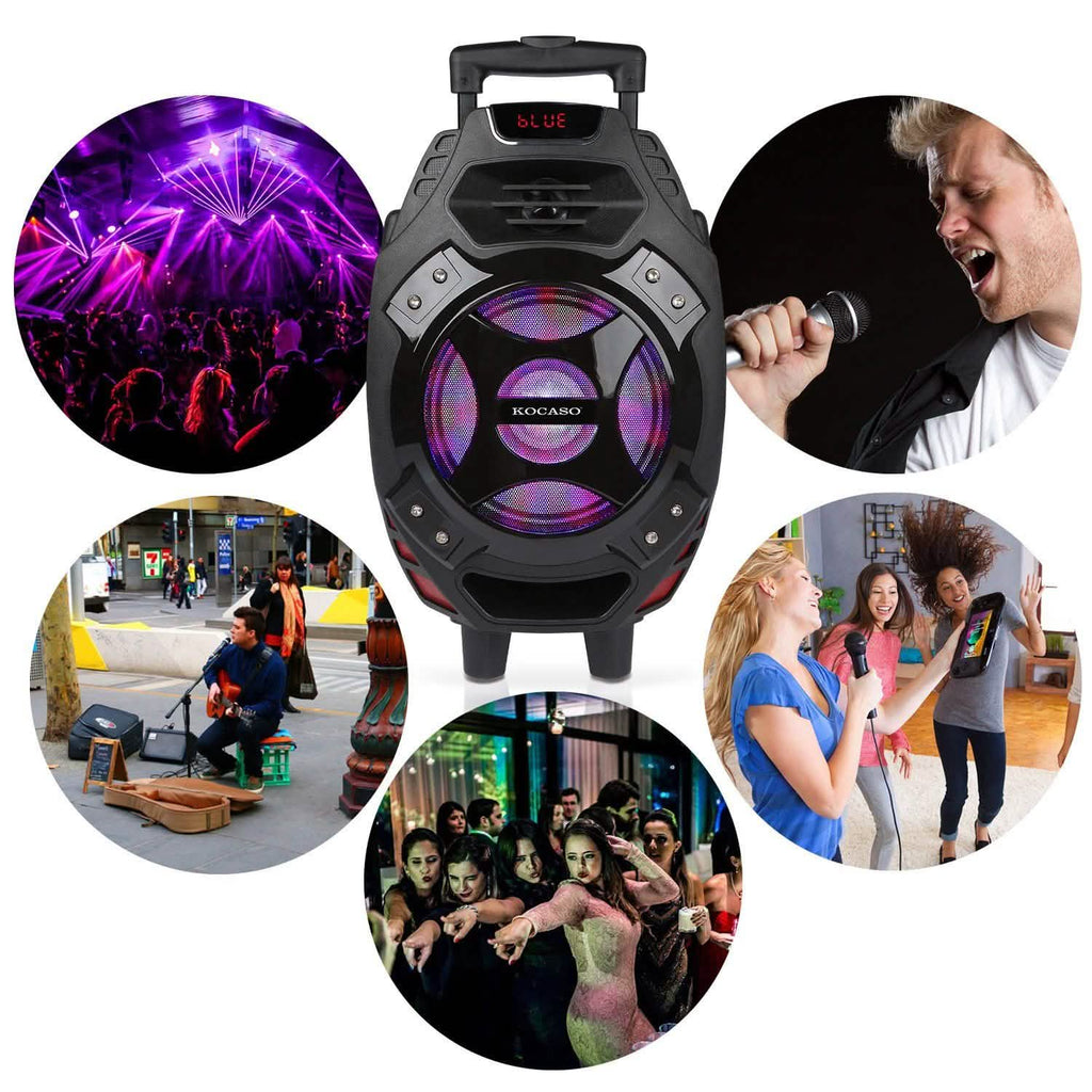 Enceinte de soirée portable sans fil à LED colorées