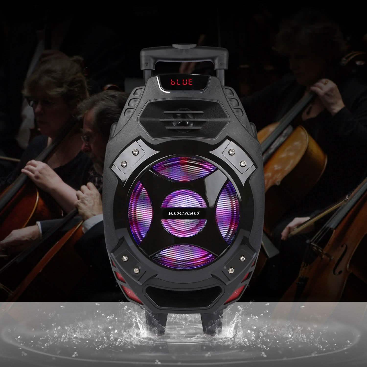 Enceinte de soirée portable sans fil à LED colorées