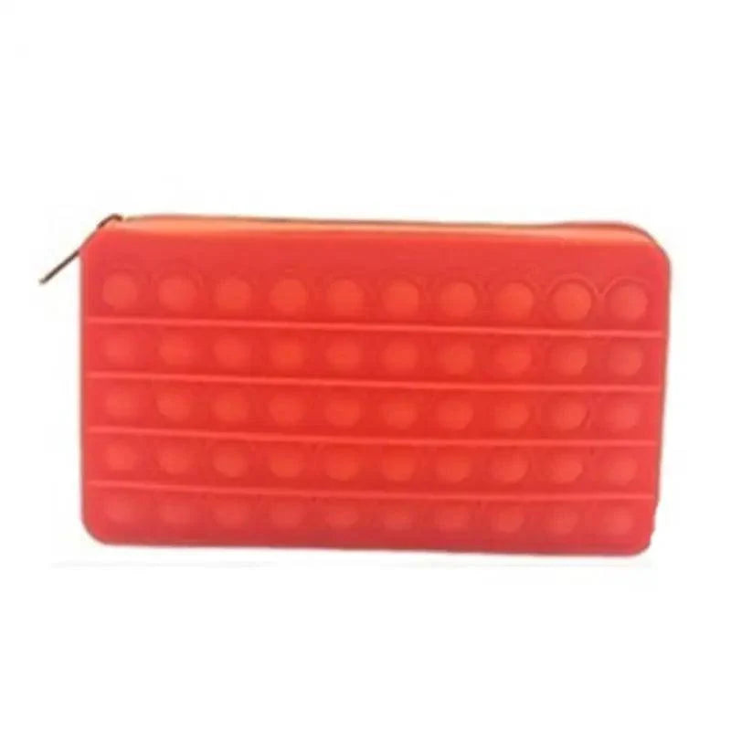 Trousse Souple Anti-Stress Pop It Colorée pour Étudiants, Étui Scolaire aux Couleurs de l'Arc-en-Ciel