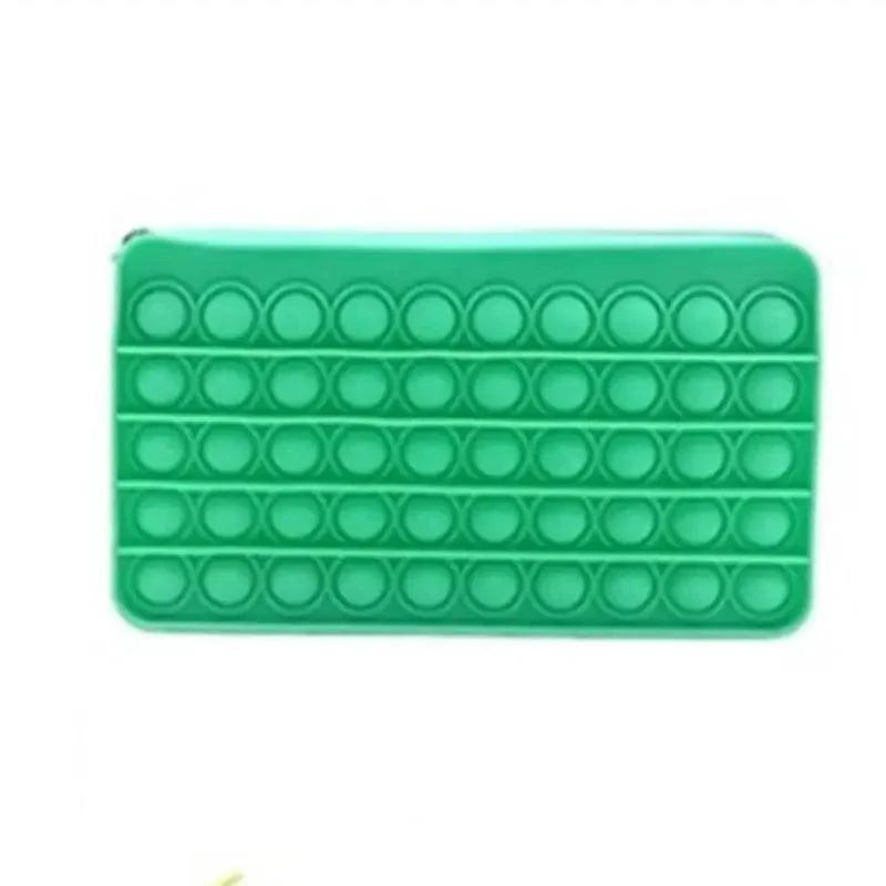 Trousse Souple Anti-Stress Pop It Colorée pour Étudiants, Étui Scolaire aux Couleurs de l'Arc-en-Ciel