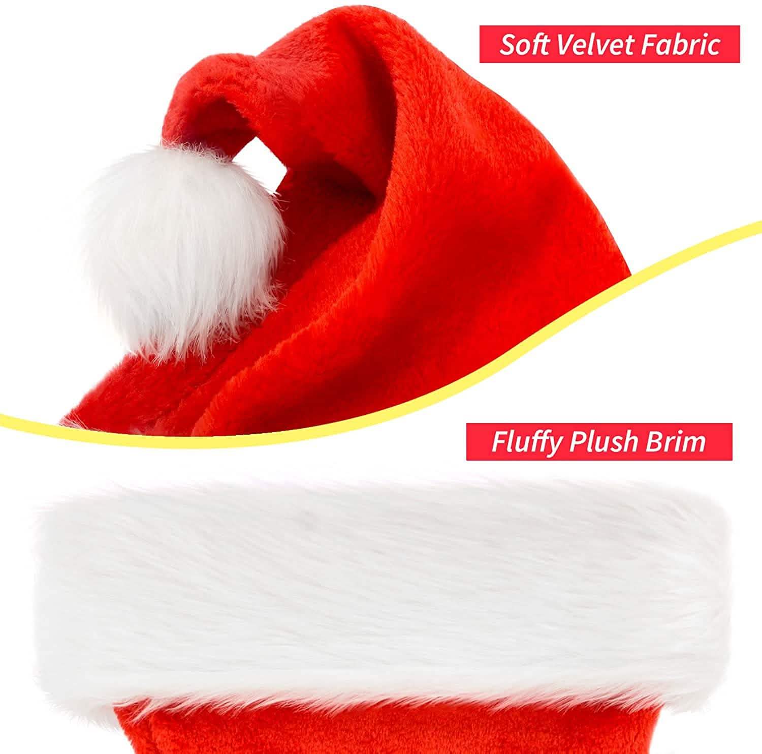 Bonnets de Noël confortables, fourrure classique ultra épaisse