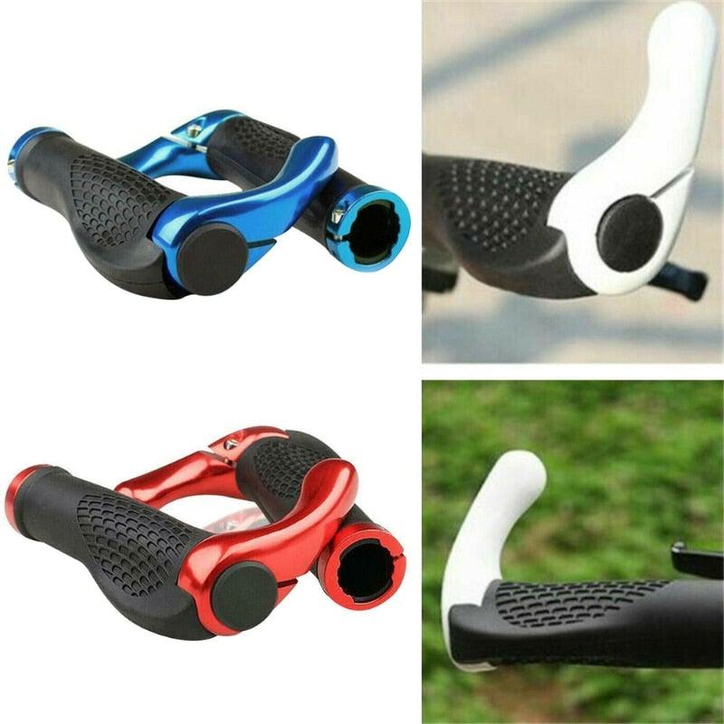 Bouchons d'extrémité de guidon de vélo confortables en caoutchouc antidérapant, poignées de vélo, extrémités de verrouillage de cyclisme, poignées ergonomiques antidérapantes de VTT en caoutchouc absorbant les chocs