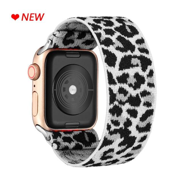 Bracelet de montre confortable élastique pour femmes, compatible avec les bracelets de montre 41mm 40mm 38mm. Bracelet ajustable en nylon élastique tressé pour femmes et filles, bracelet de rechange léger.