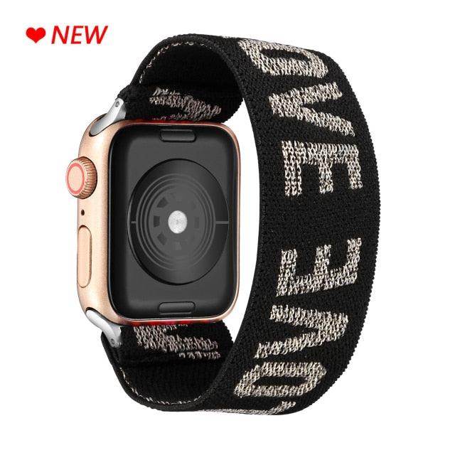 Bracelet de montre confortable élastique pour femmes, compatible avec les bracelets de montre 41mm 40mm 38mm. Bracelet ajustable en nylon élastique tressé pour femmes et filles, bracelet de rechange léger.