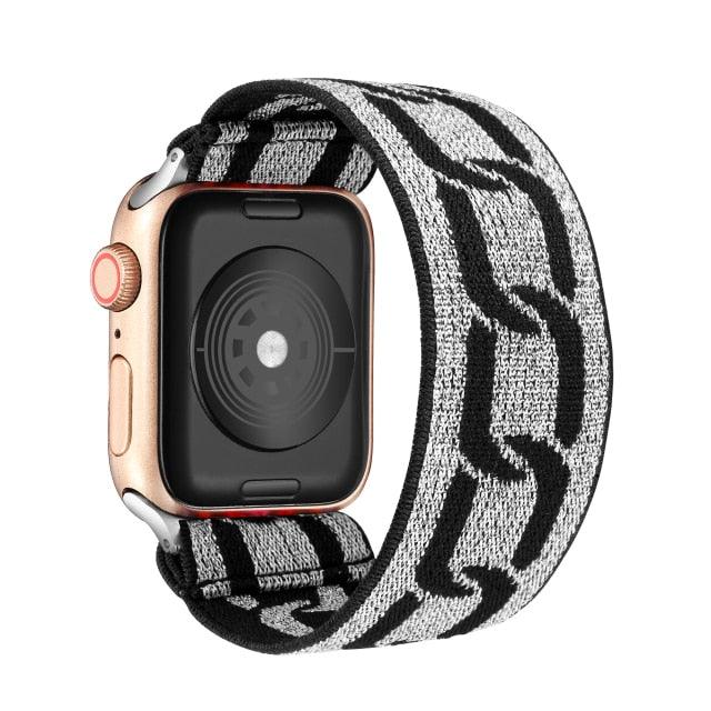 Bracelet de montre confortable élastique pour femmes, compatible avec les bracelets de montre 41mm 40mm 38mm. Bracelet ajustable en nylon élastique tressé pour femmes et filles, bracelet de rechange léger.