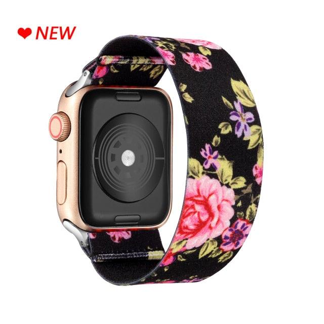 Bracelet de montre confortable élastique pour femmes, compatible avec les bracelets de montre 41mm 40mm 38mm. Bracelet ajustable en nylon élastique tressé pour femmes et filles, bracelet de rechange léger.