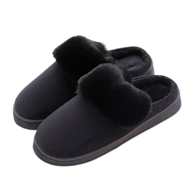 Chaussons en coton confortables pour femme, hiver, oreilles de lapin, pantoufles d'intérieur chaudes, chaussures chaudes d'hiver, mignonnes pantoufles en peluche pour femme, pantoufles d'intérieur chaudes en molleton, bottes d'hiver pour chambre.