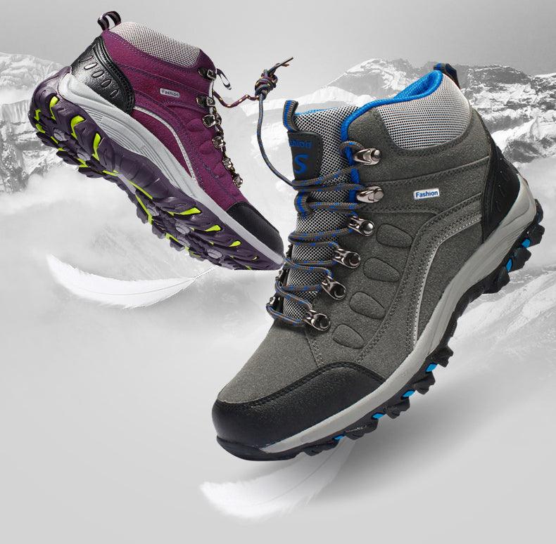 Chaussures d'hiver de randonnée confortables pour hommes Bottes de chasse mi-hautes Chaussures d'entraînement de sport pour hommes Chaussures pour femmes Bottes de randonnée Hiver Neige Chaude Bottines de cheville Chaussures de sport de plein air