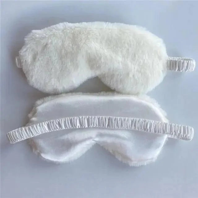 Masque de sommeil doux et confortable en peluche pour les yeux, masques de sommeil, bandeau de nuit pour femmes, patch pour les yeux de voyage au design mignon, masque pour les yeux douillet et moelleux