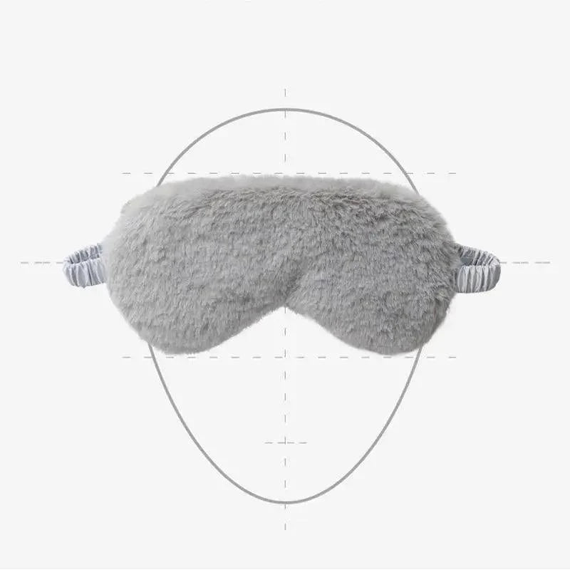 Masque de sommeil doux et confortable en peluche pour les yeux, masques de sommeil, bandeau de nuit pour femmes, patch pour les yeux de voyage au design mignon, masque pour les yeux douillet et moelleux