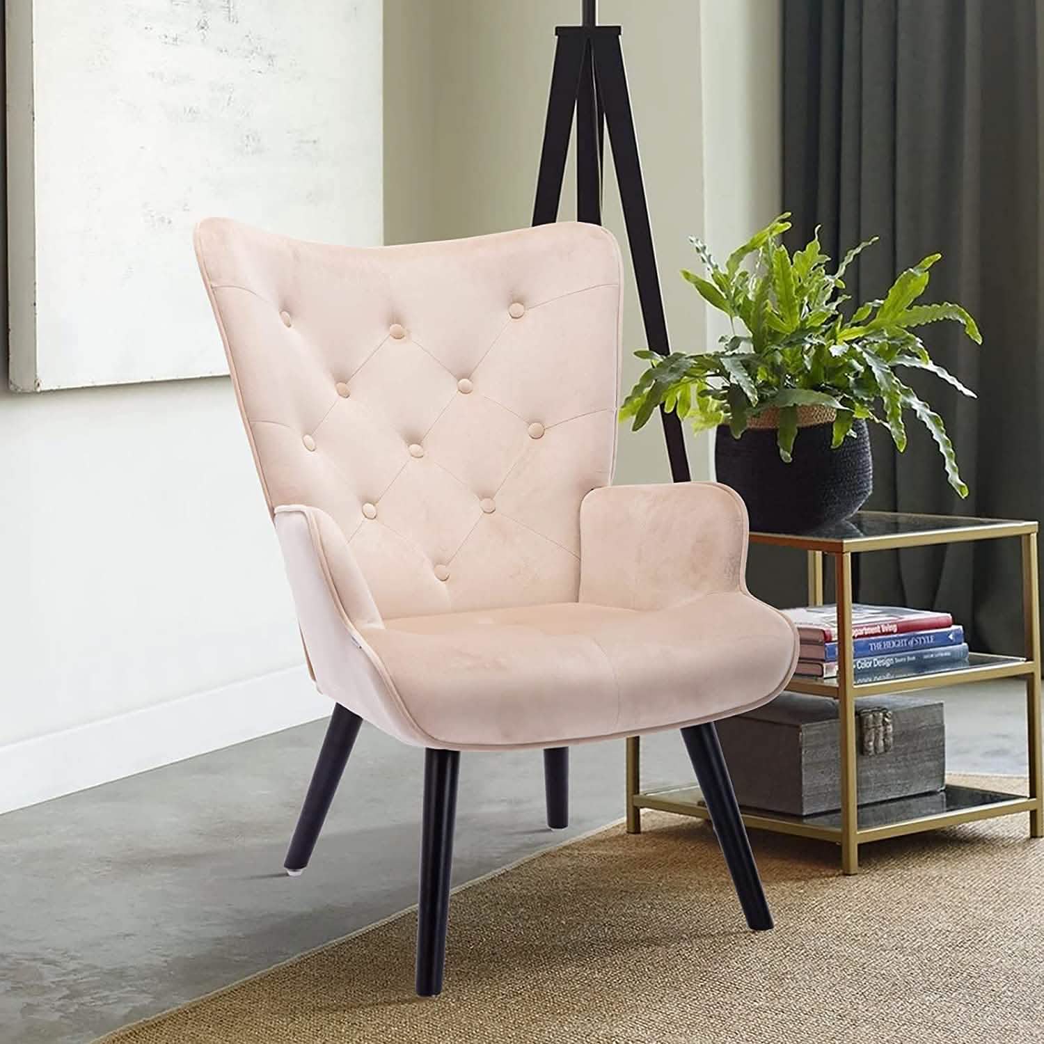 Fauteuil de salon confortable avec dossier haut