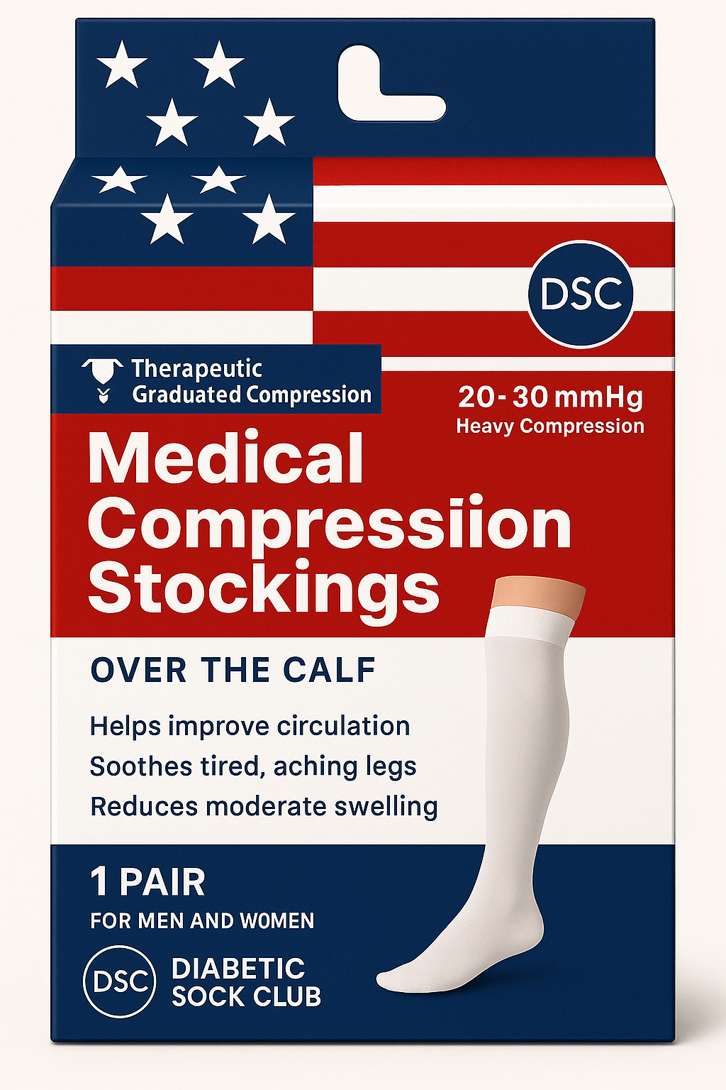 Bas de compression médicale (sous le genou)