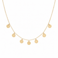 Collier à Disques Confettis | Argent Sterling ou Plaqué Or | Collier de 45 cm