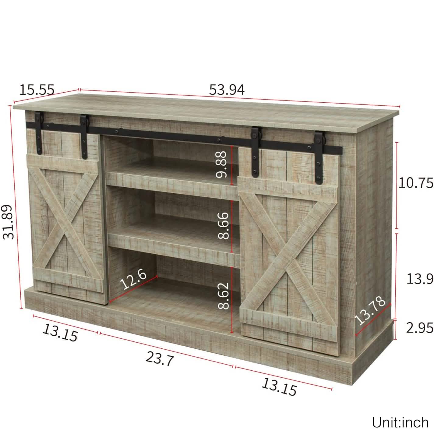 Meuble TV console avec casier de rangement