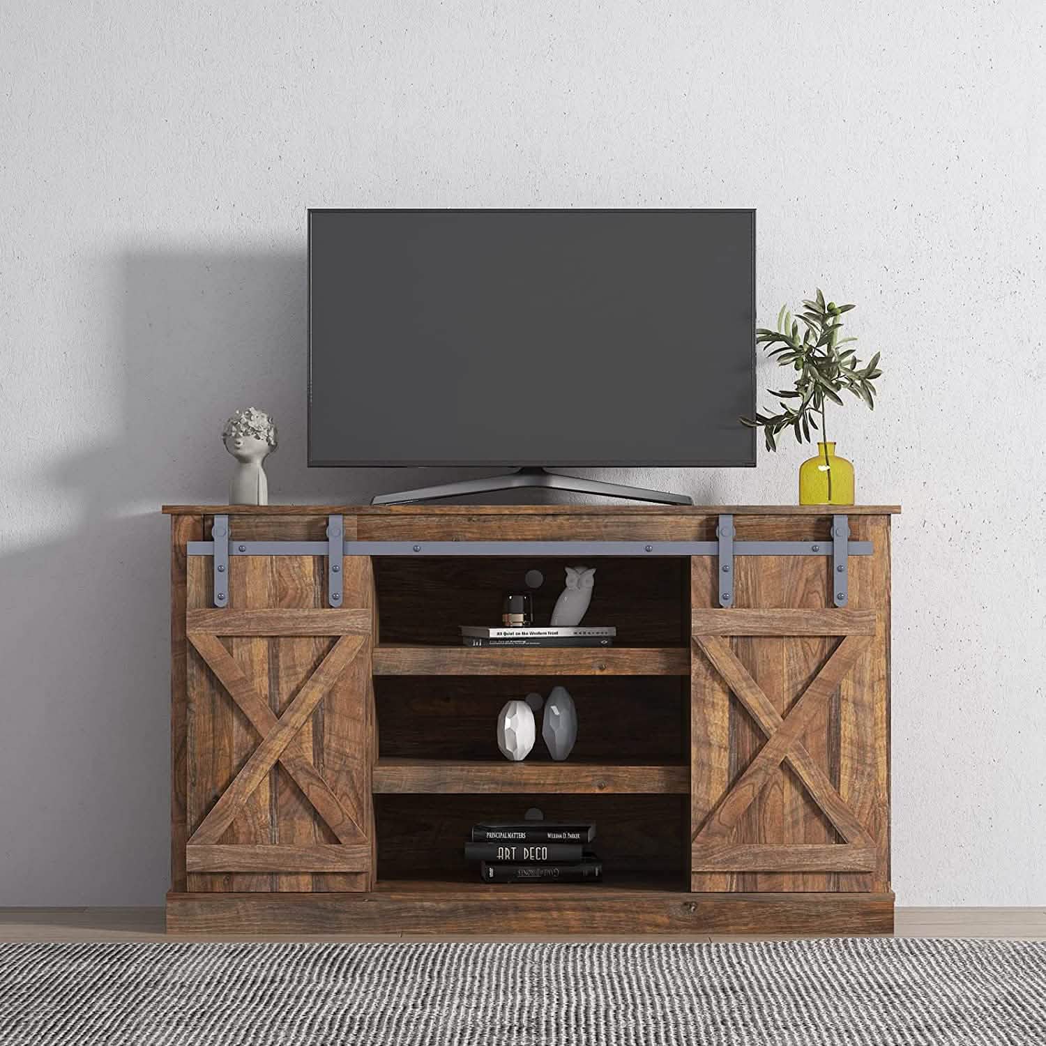 Meuble TV console avec casier de rangement