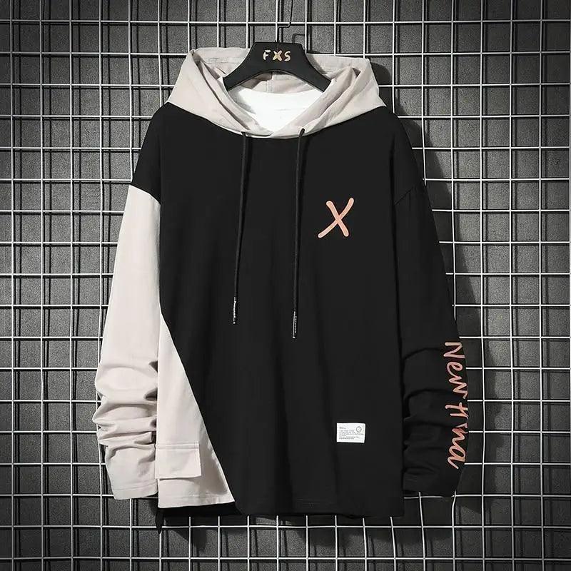 Sweat-shirt à capuche rayé de luxe cool pour homme, épais, polaire, Hip Hop, Streetwear, design unique, manches longues, décontracté, avec cordon de serrage