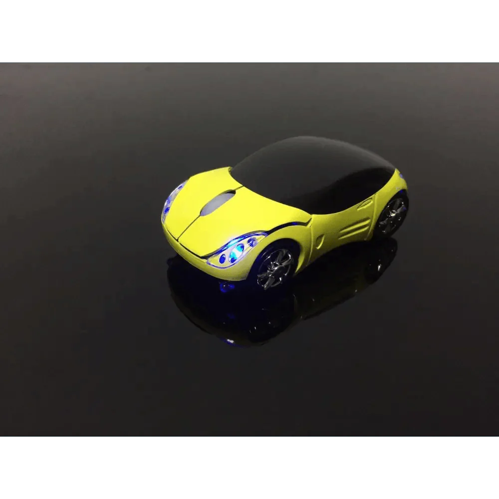 Souris sans fil en forme de voiture de sport cool 3D, souris optique ergonomique élégante avec récepteur USB pour ordinateur portable et ordinateur