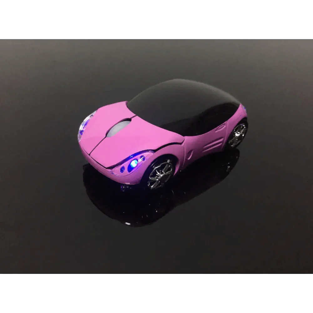 Souris sans fil en forme de voiture de sport cool 3D, souris optique ergonomique élégante avec récepteur USB pour ordinateur portable et ordinateur