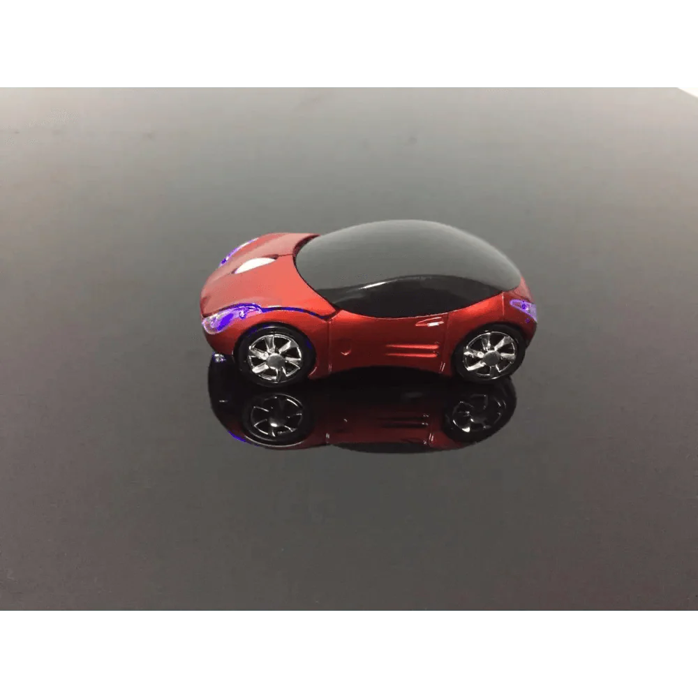 Souris sans fil en forme de voiture de sport cool 3D, souris optique ergonomique élégante avec récepteur USB pour ordinateur portable et ordinateur